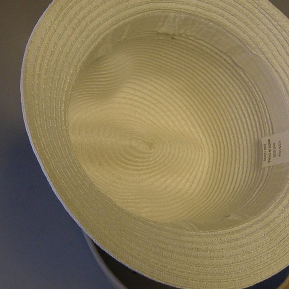 New Bollman hat Co woven white with back band ,one size Fedora - Picture 3 of 3